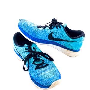 Nike Blue Ombré Flyknit Lunar 3 Sneakers